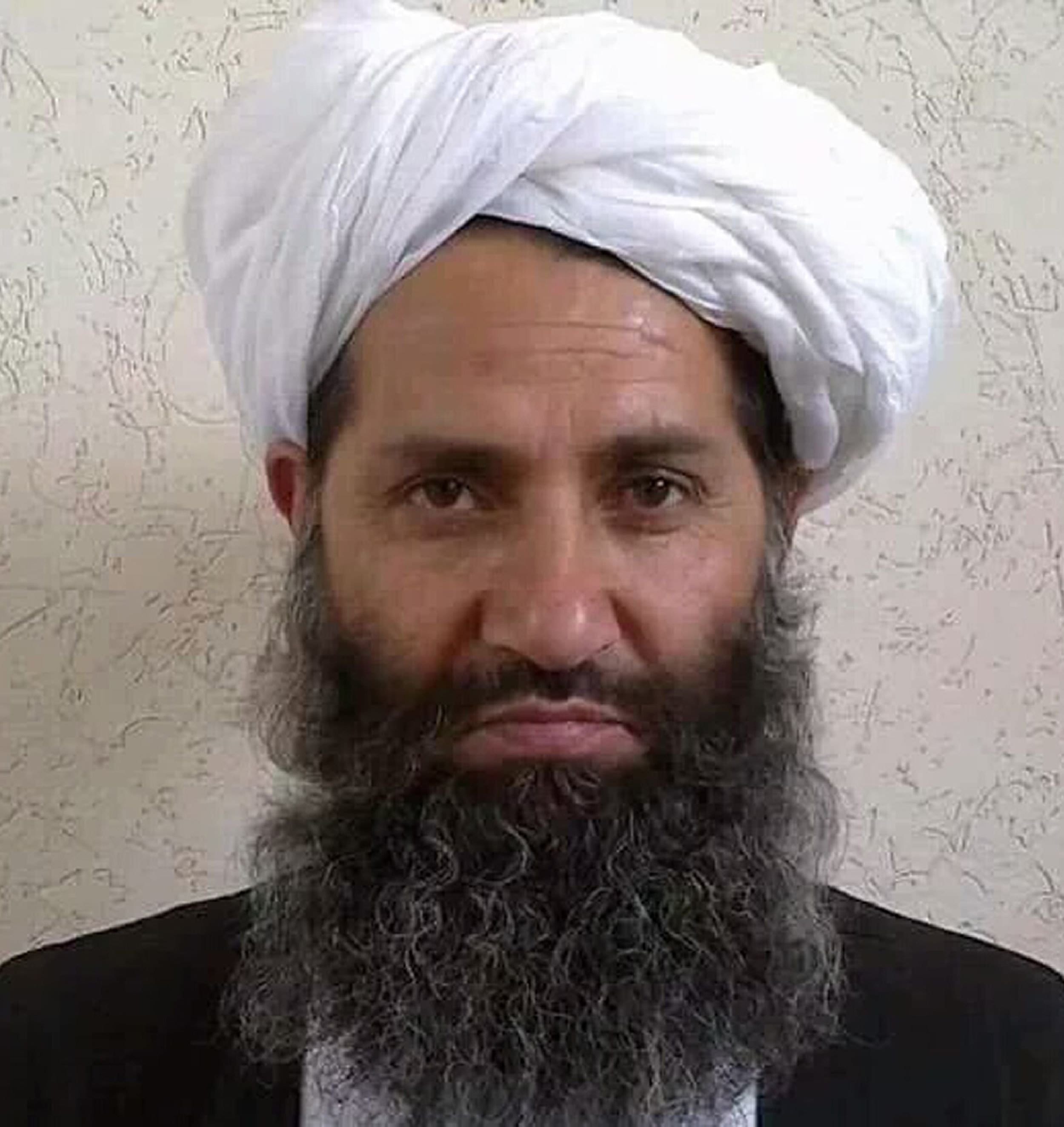 Image [Photo released by the Afghan Taliban on May 25, 2016 shows, according to the Afghan Taliban, Mullah Haibatullah Akhundzada posing for a photograph at an undisclosed location.][AFP]