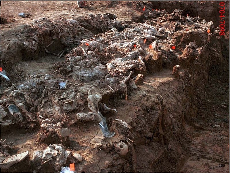 Image [Exhumation Site in Čančari valley (Photo Exhibit used in ICTY Srebrenica Cases, UN International Criminal Tribunal for the former Yugoslavia]