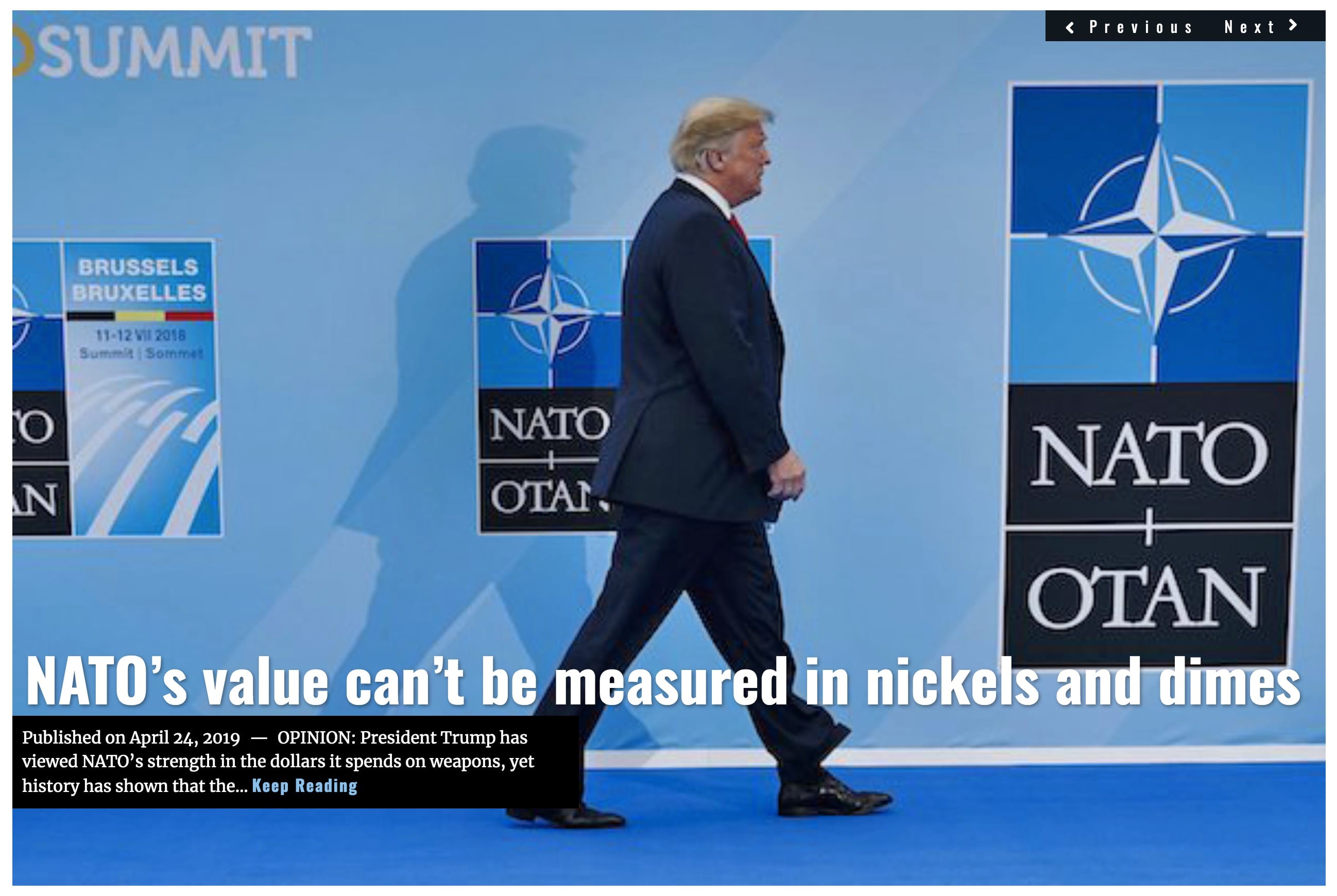 Image Lima Charlie News Headline NATOs value Trump APR 24 2019 M. Morford