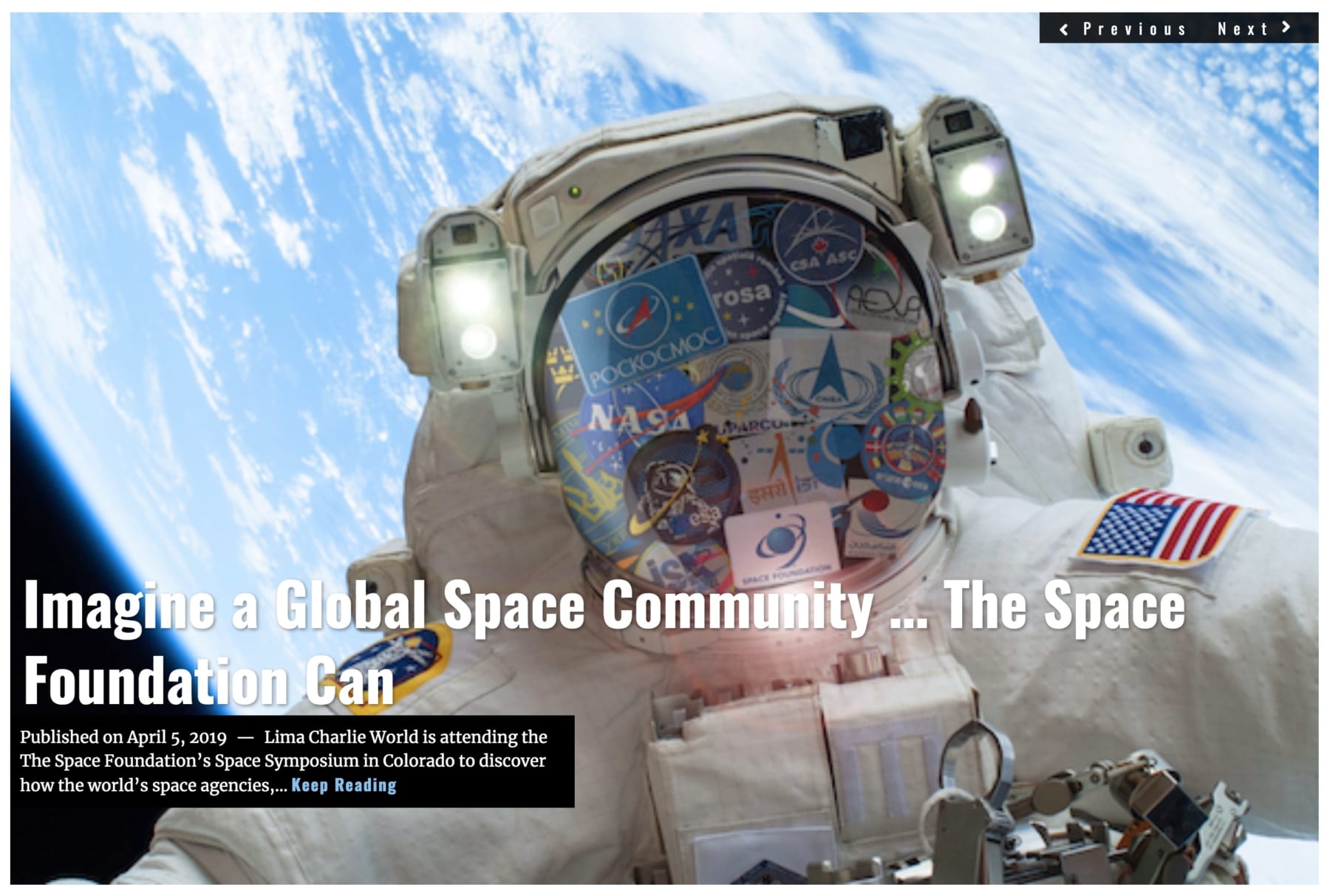 Image Lima Charlie News Headline Space Foundation Anthony LoPresti APR 5 2019