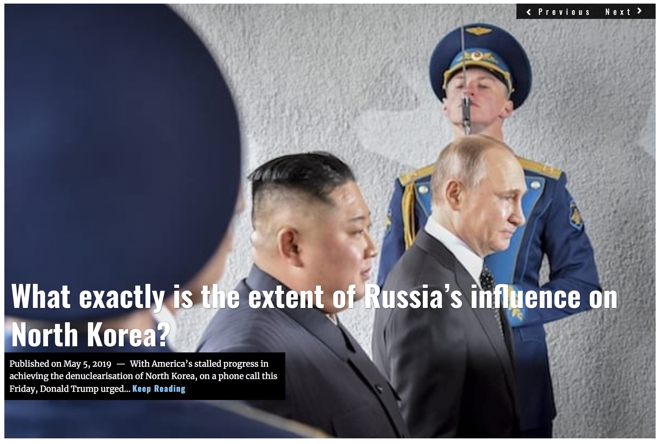 Lima Charlie News Headline Russia influence in North Korea MAY 5 2019