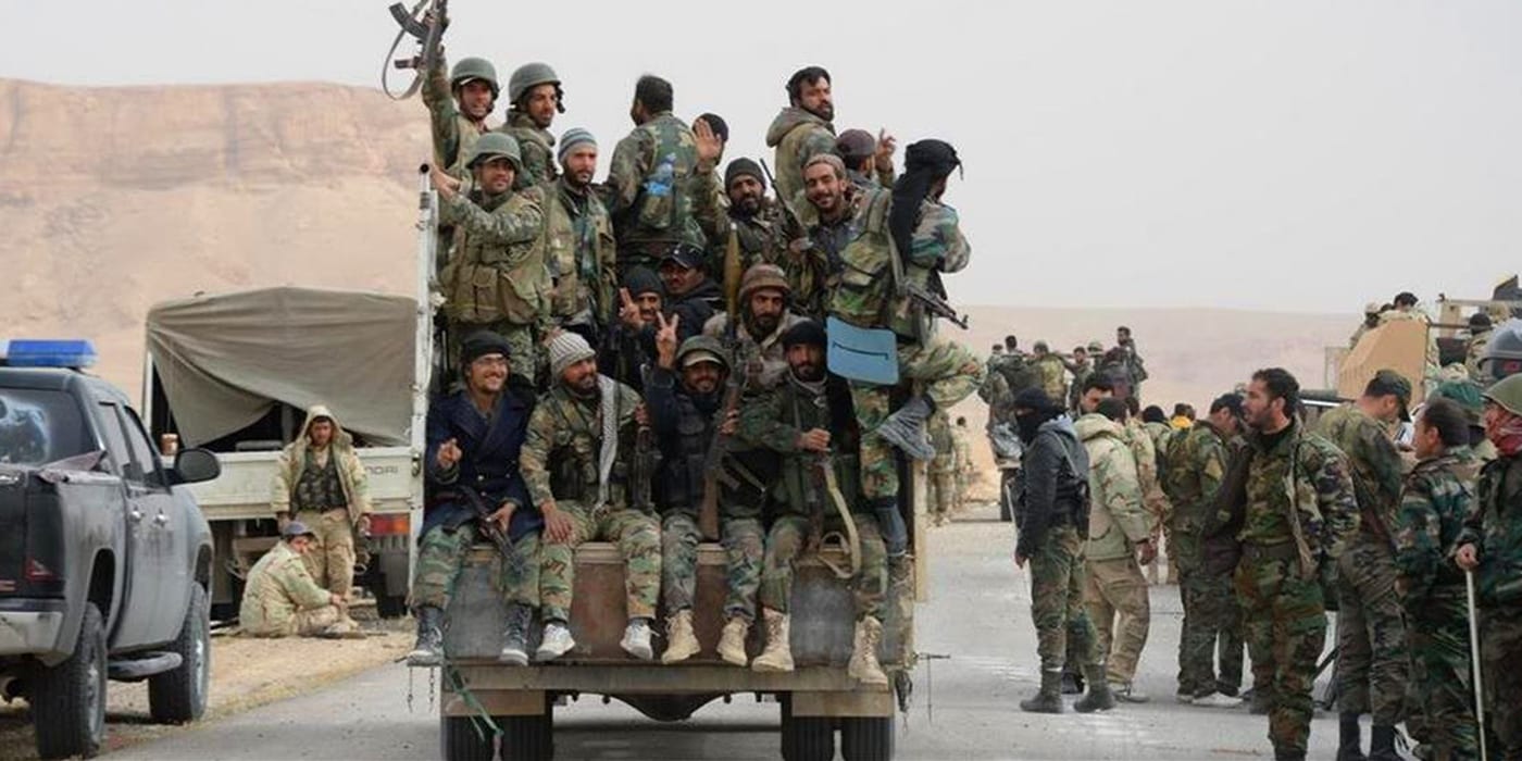 Reinforcements for the Syrian Army arriving in rural Idlib ahead of the offensive, on May 9, 2019 (Photo: Abshir Saeed Yousuf