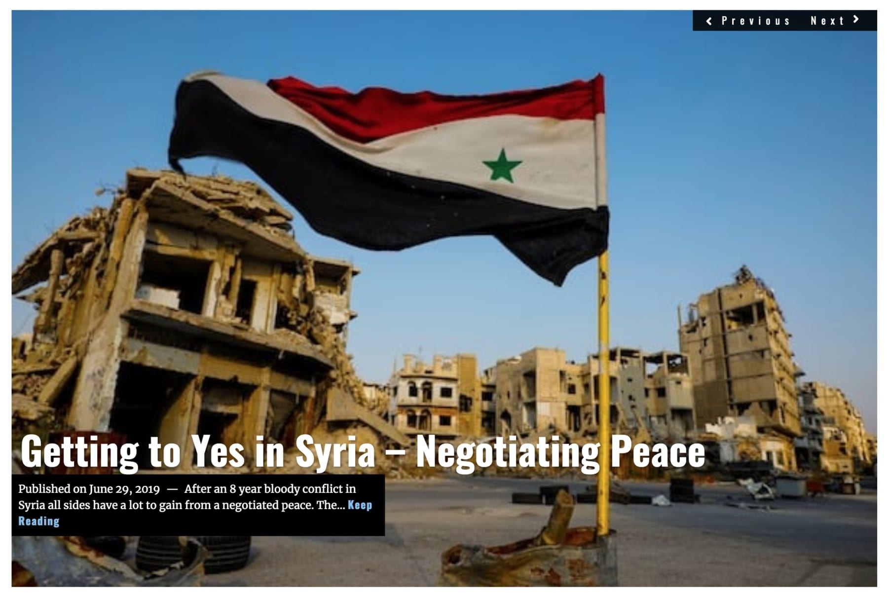 Lima Charlie News Headline Getting to Yes in Syria JUN 29 2019